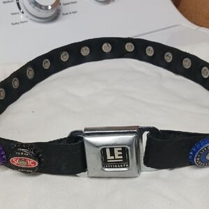 Little Earth Black Belt with Silver and Colorful Accents